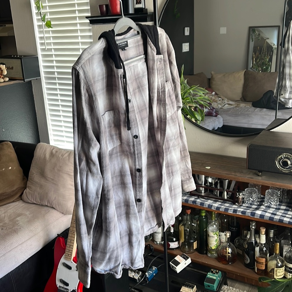 Pacsun hooded flannel. Size L